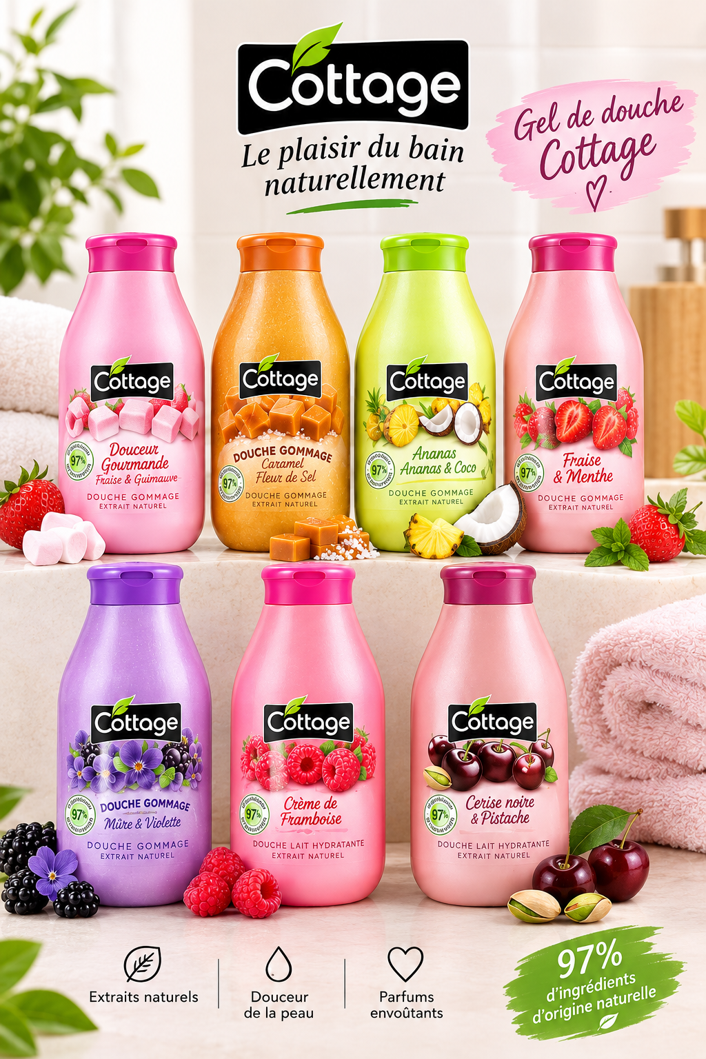 Gel de douche cottage